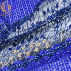 Suda Çözünür Payetli Dantel Kumaş 135cm Genişlik Afrika Tekstil Desen El Yapımı