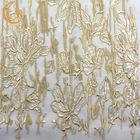 Elbise Elbise için Narin MDX Altın Renk Nakış Dantel Kumaş Örgü Payetler