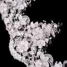 Güzel Gelinlik 3D Çiçek Dantel Trim Konfeksiyon İçin Zarif Nakış