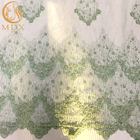 Elbise Yapımı İçin El Yapımı Yeşil Örgü Nefis Boncuk Dantel Kumaş